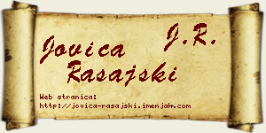 Jovica Rašajski vizit kartica